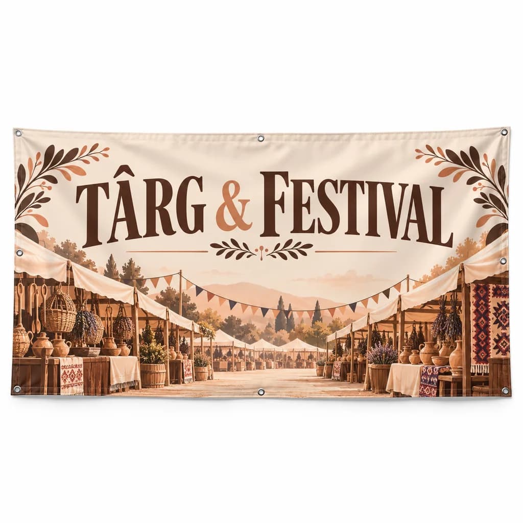 Banner târg & festival – model elegant