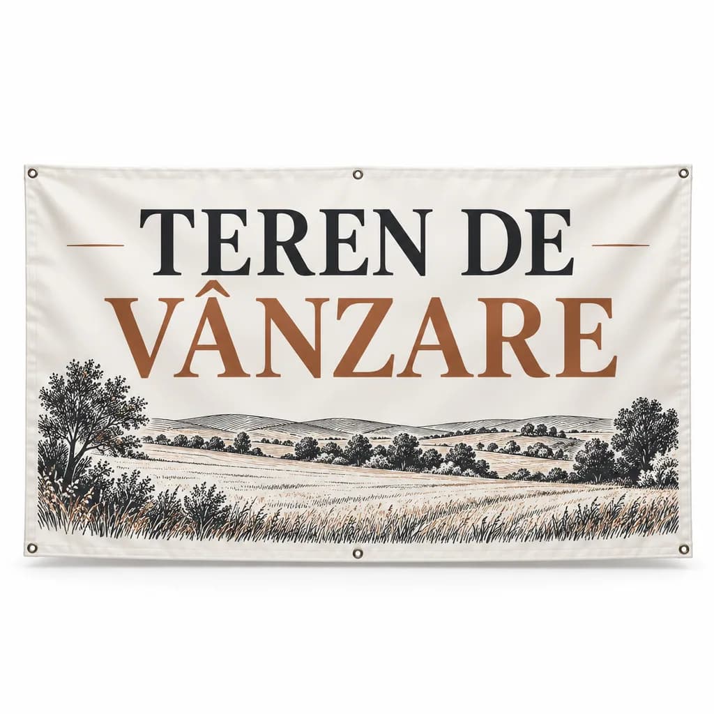 Banner teren de vânzare – model minimal