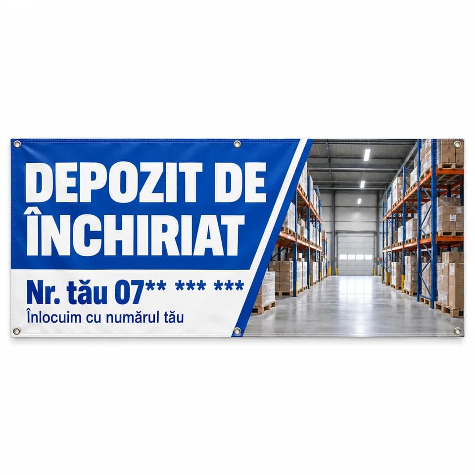 Banner depozit de închiriat cu numărul tău