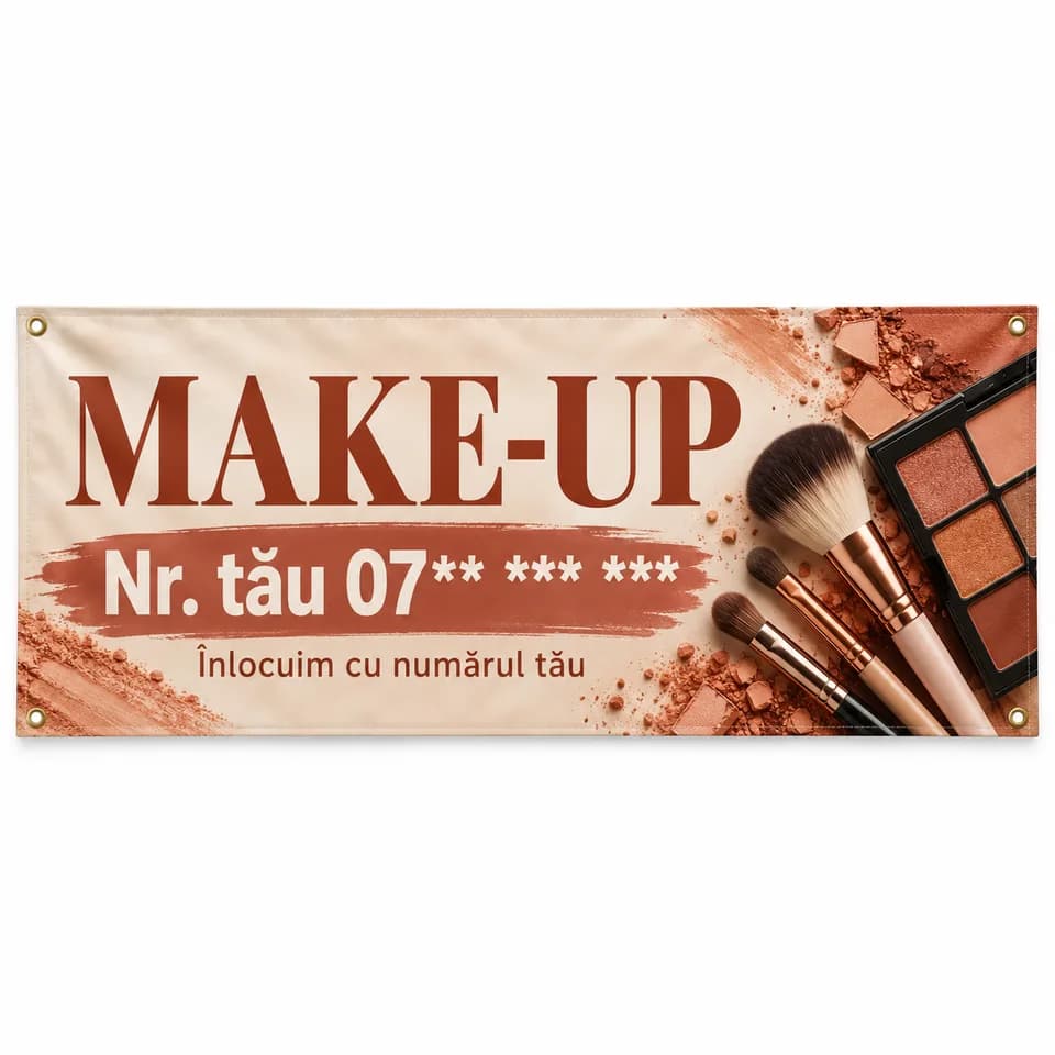 Banner make-up cu numărul tău