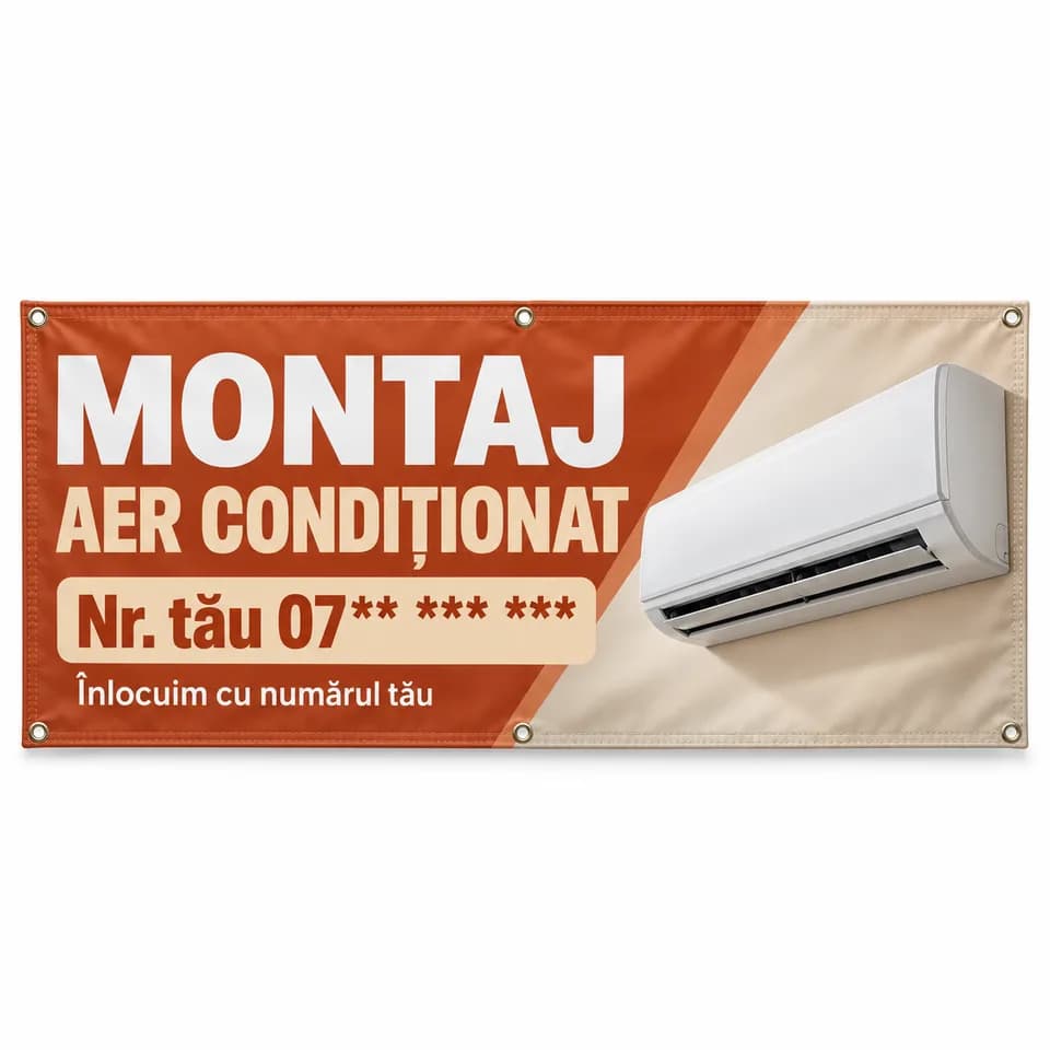 Banner montaj aer condiționat cu numărul tău