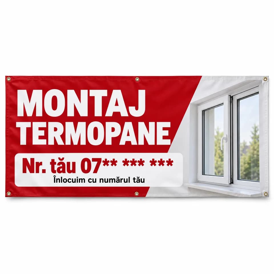 Banner montaj termopane cu numărul tău