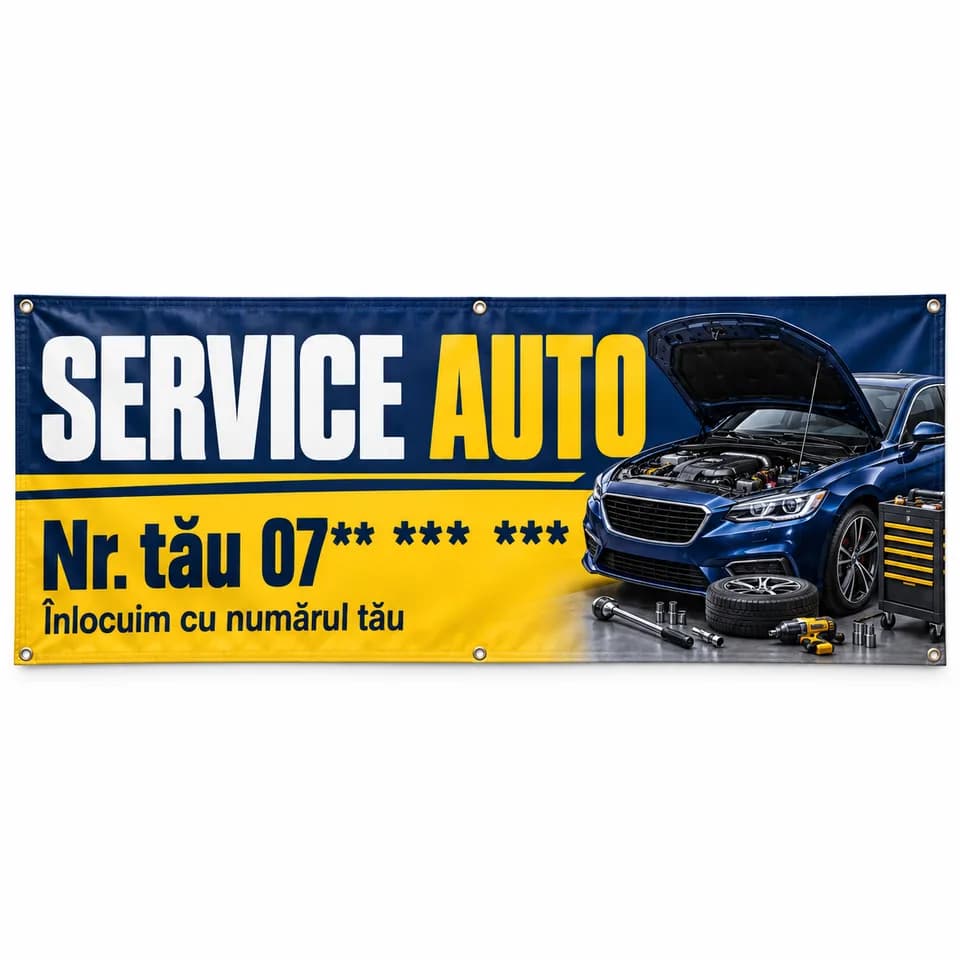 Banner service auto cu numărul tău