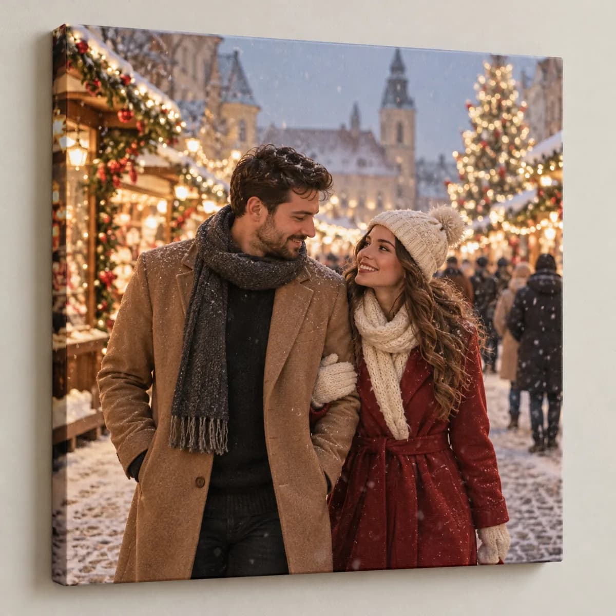 Tablou canvas de Crăciun pentru cuplu
