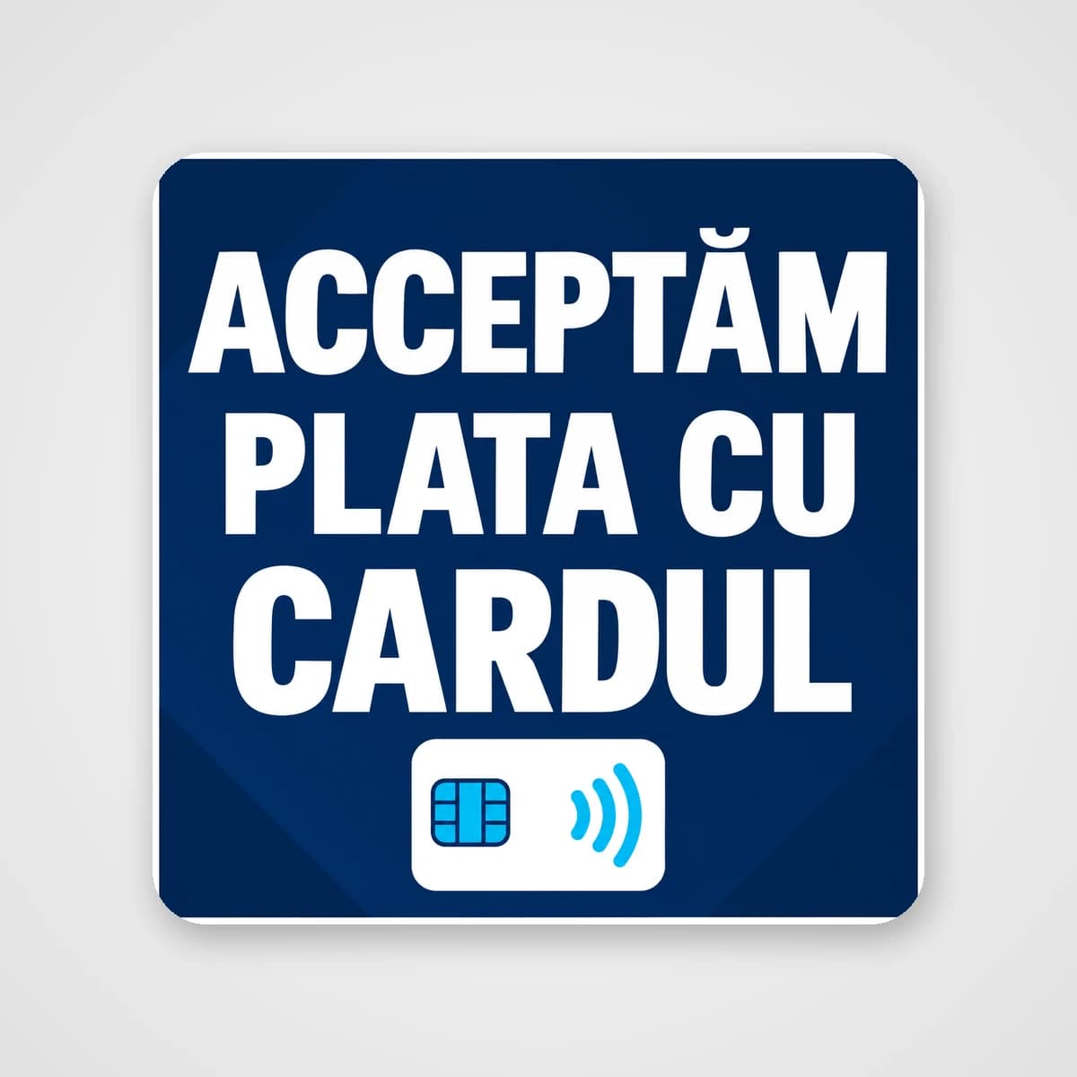 Autocolant Acceptăm plata cu cardul