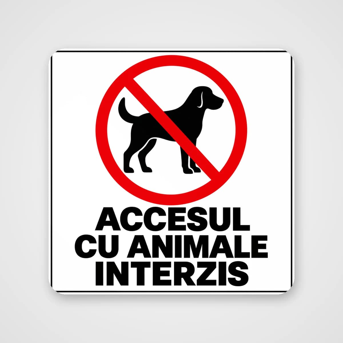 Autocolant Accesul cu animale interzis