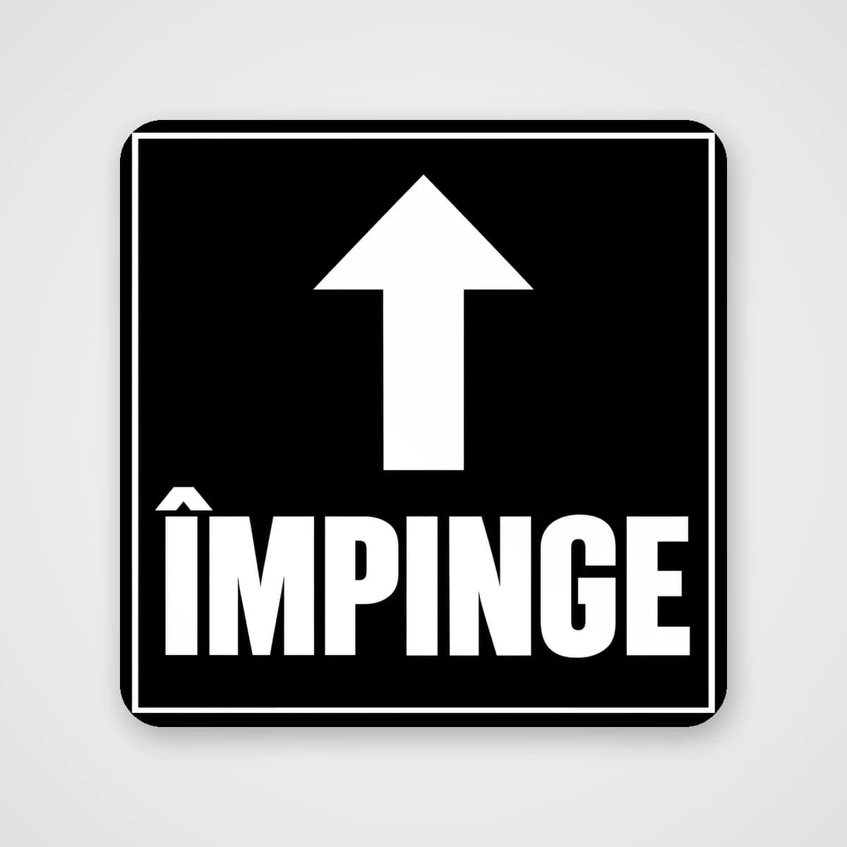 Autocolant Împinge pentru ușă – săgeată