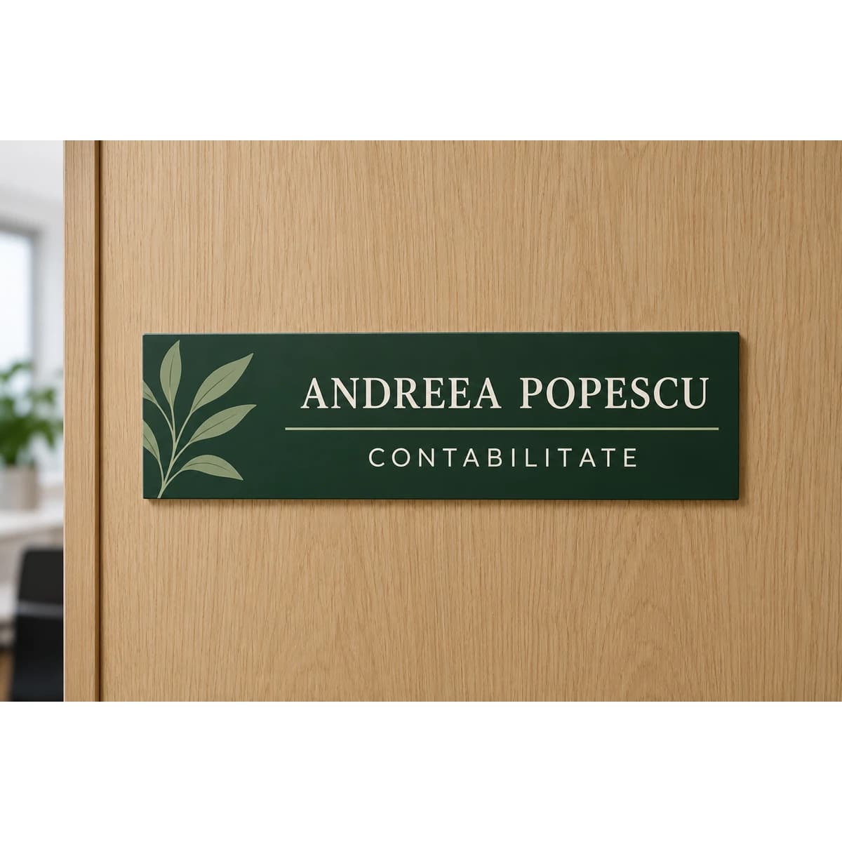 Plăcuță de ușă pentru birou