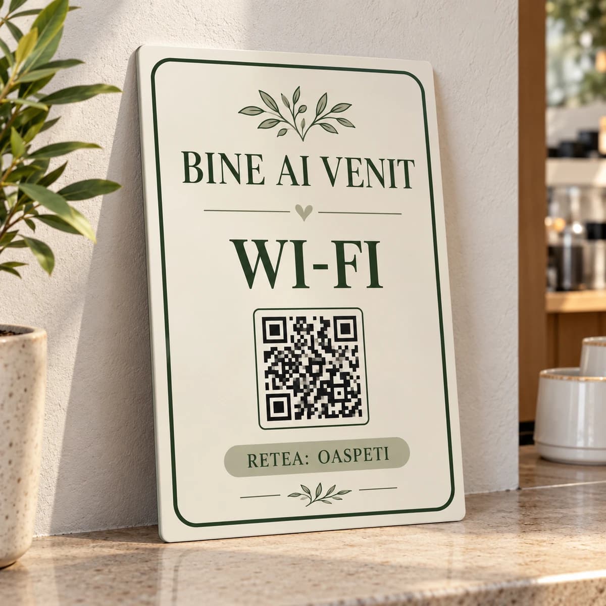 Plăcuță QR pentru Wi-Fi