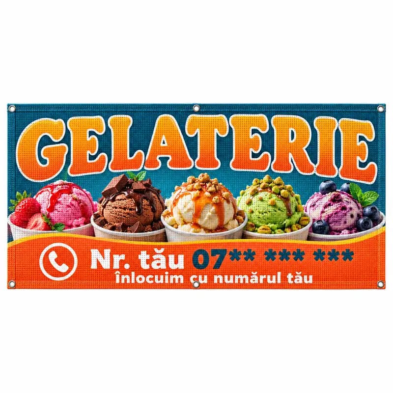 Mesh gelaterie cu numărul tău