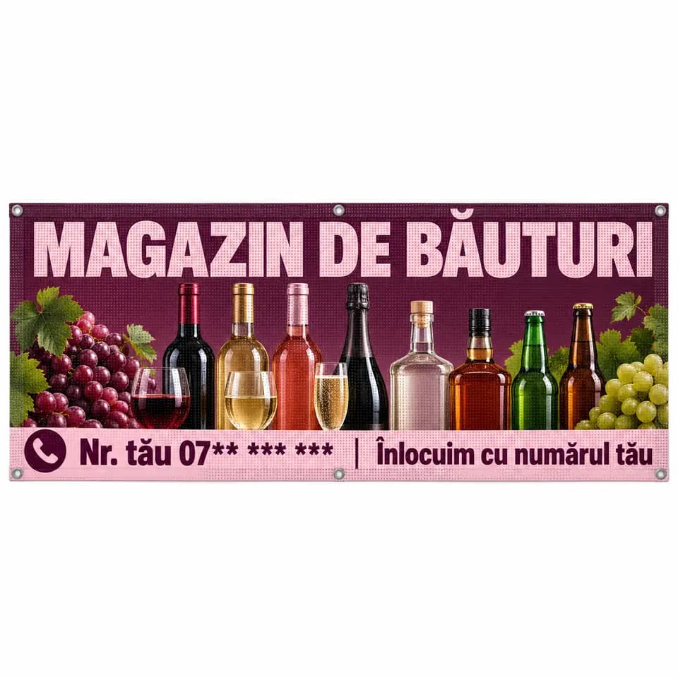 Mesh magazin de băuturi cu numărul tău