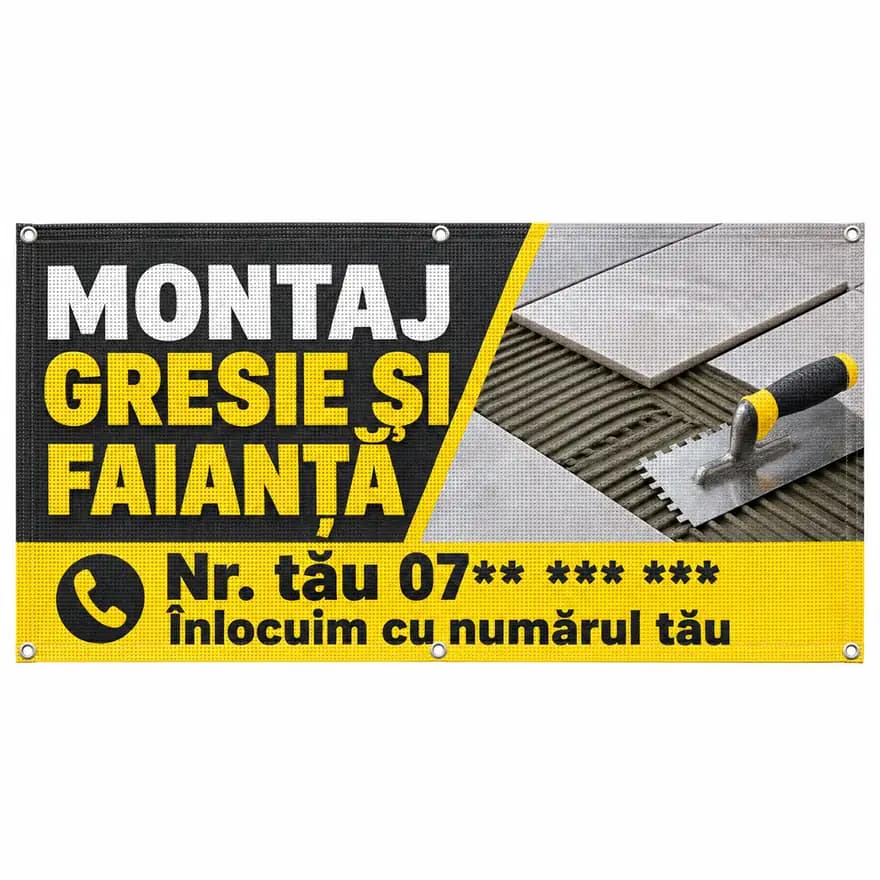 Mesh montaj gresie și faianță cu numărul tău