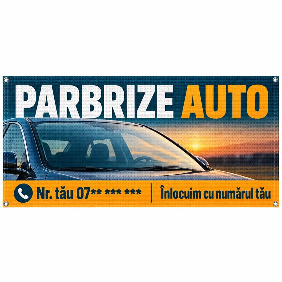 Mesh parbrize auto cu numărul tău