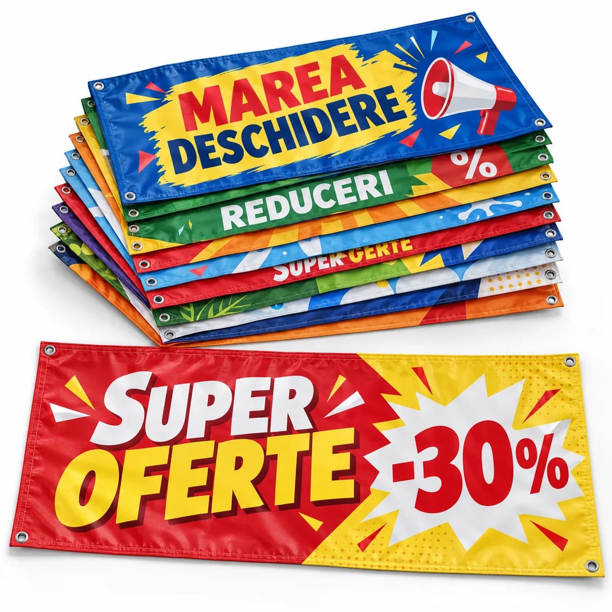 Pachet 10 bannere 100×50 cm