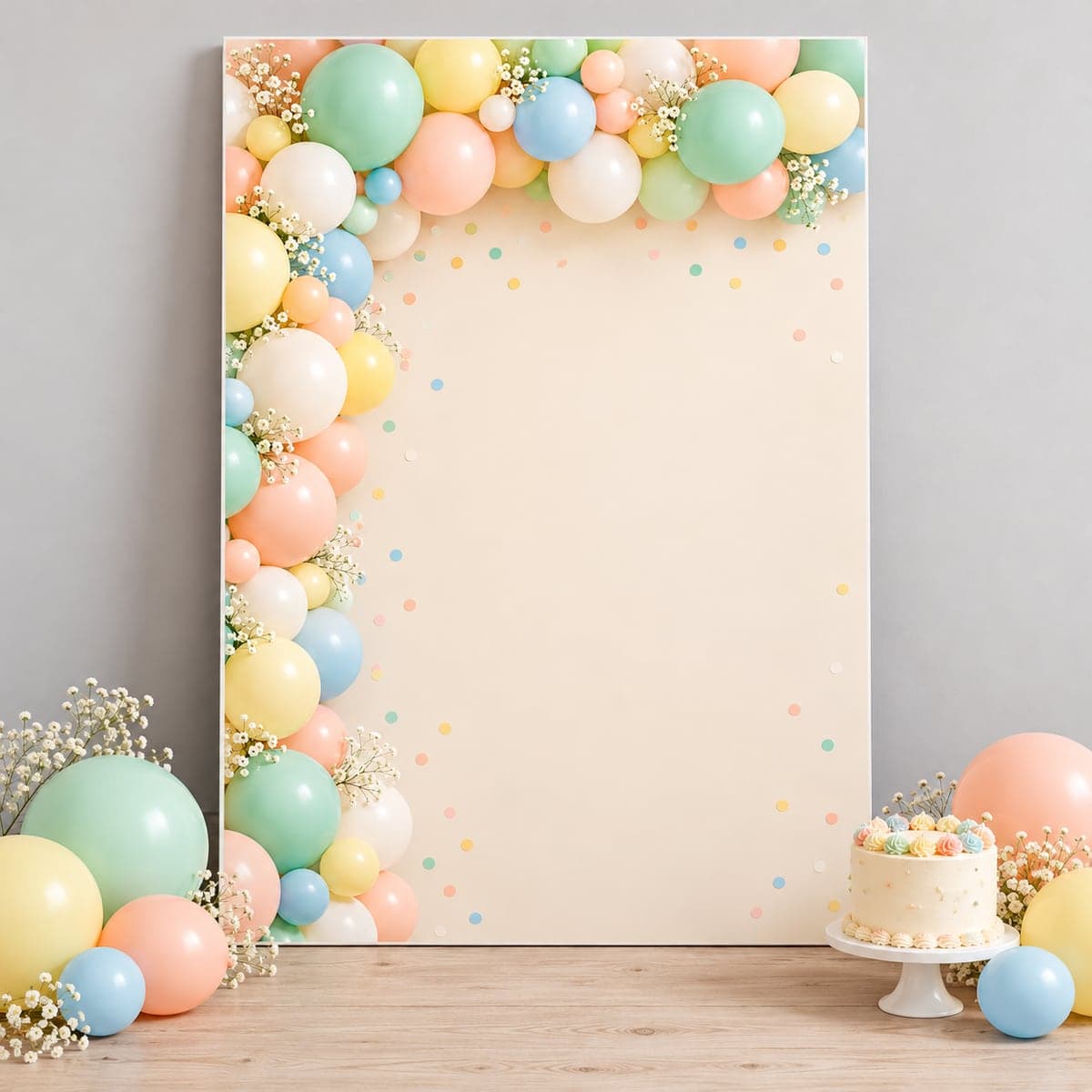 Fundal foto aniversare copii pe PVC