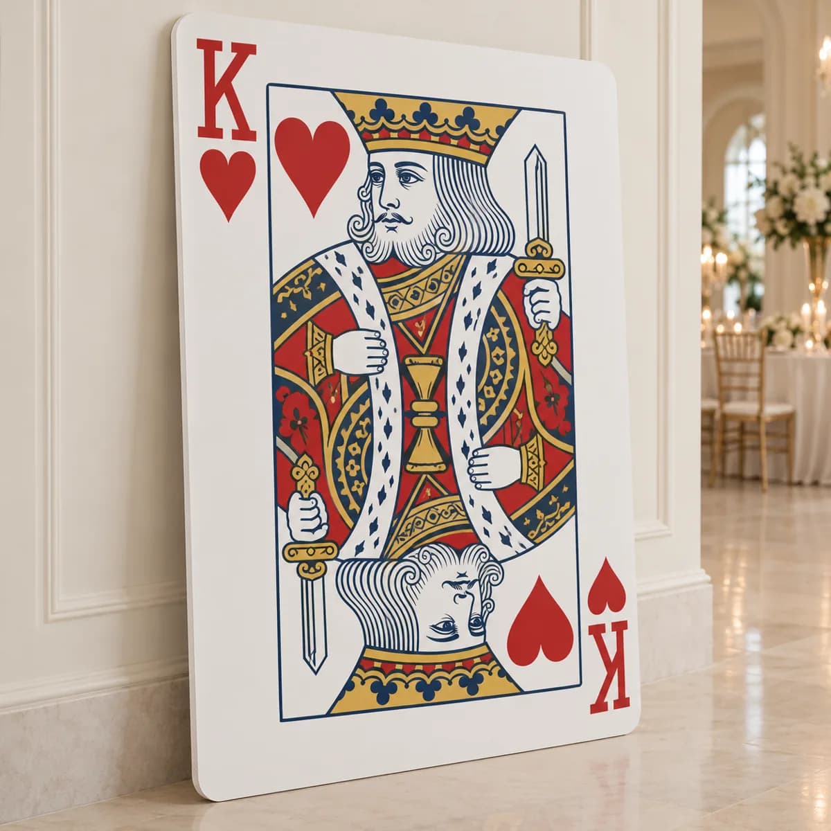 Carte de joc gigant Rege de inimă pe PVC