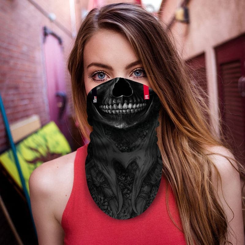 Bandană tubulară Black Skull