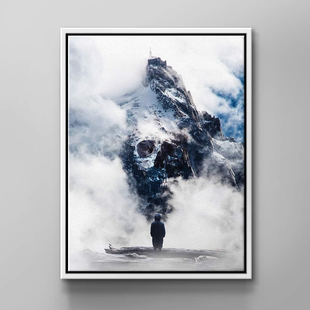 Tablou canvas om pe munte înzăpezit – decor cabană montană