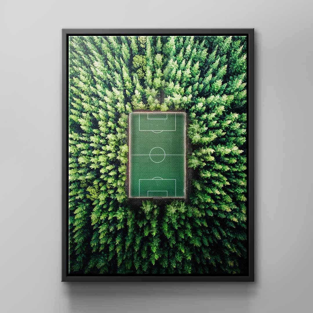 Tablou canvas teren de fotbal în pădure – pentru băieți