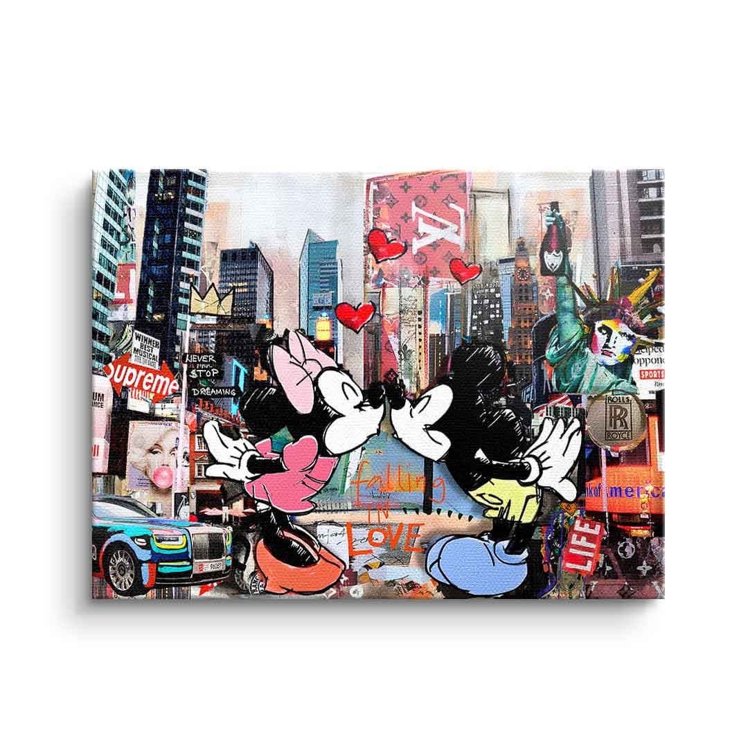 Tablou canvas sărut de șoricei în New York – decor dormitor pop