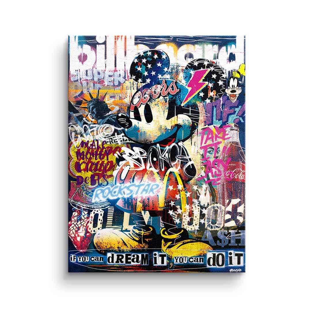 Tablou canvas șoarece pop art colorat – decor living pop