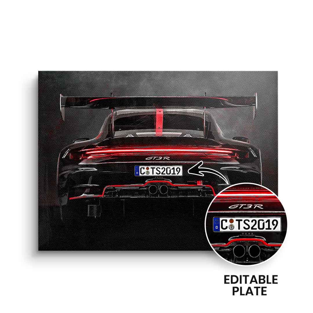 Tablou canvas spate de mașină sport personalizat – decor garaj modern