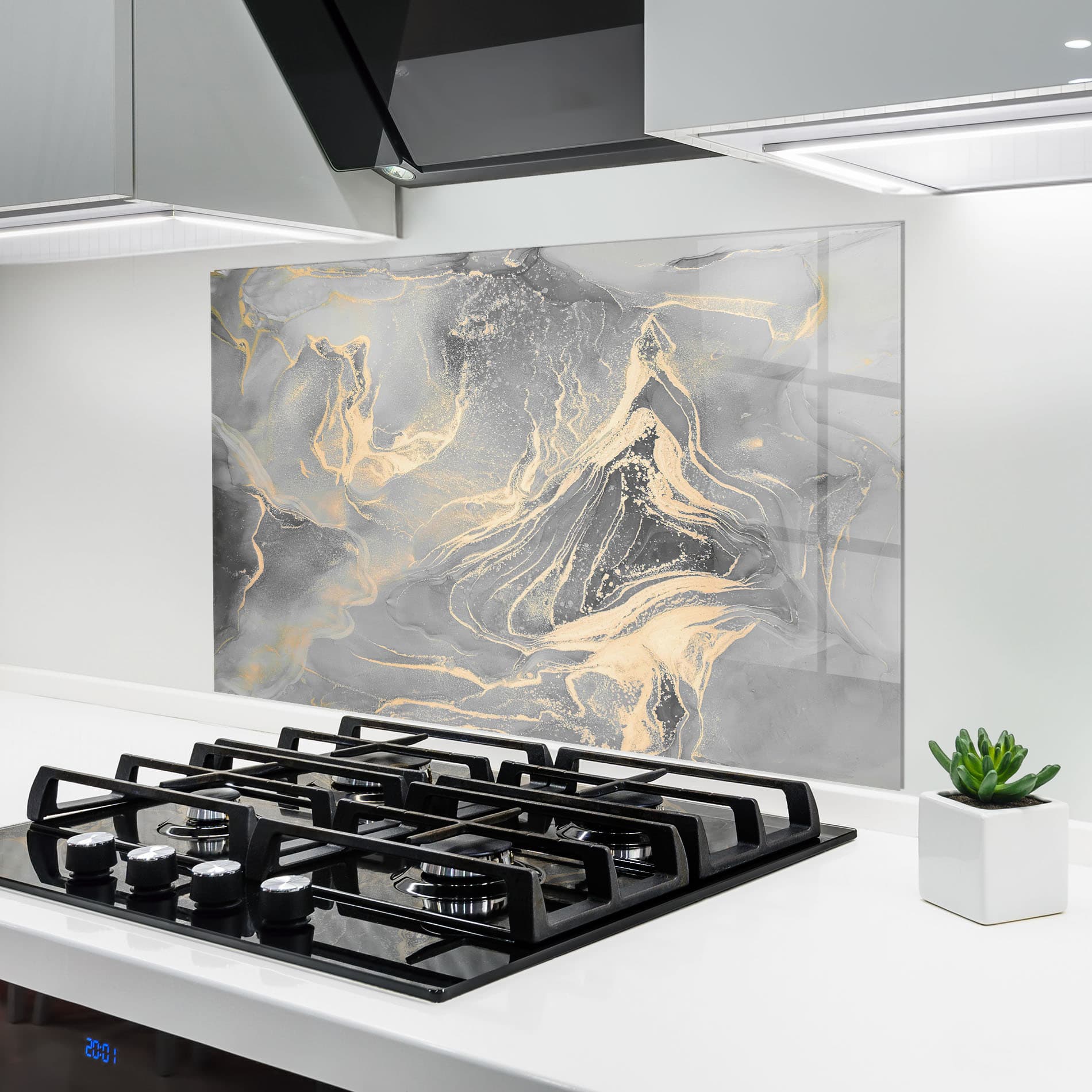 Panou Sticla Bucatarie Abstract Illusion