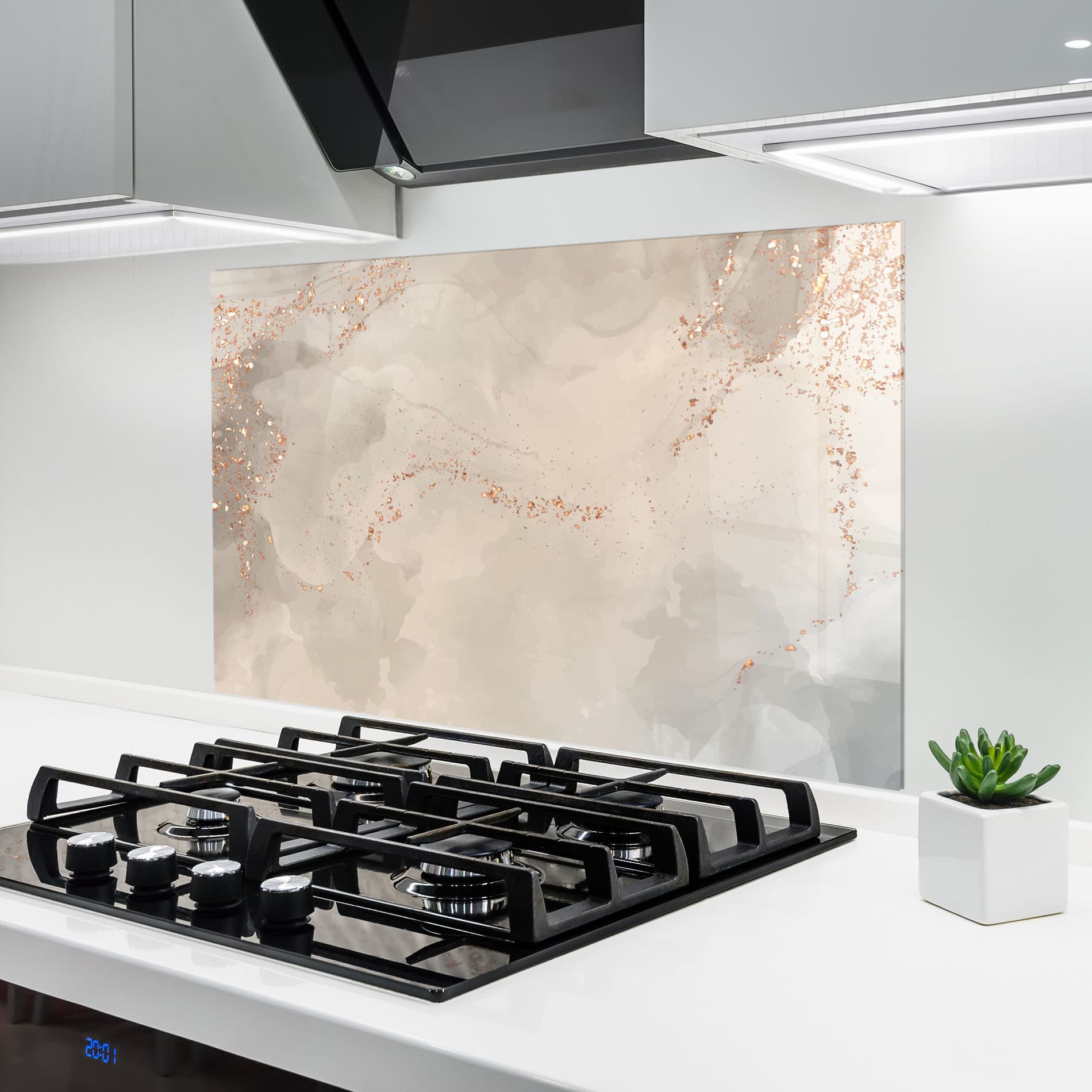 Panou Sticla Bucatarie Pink Grey Marble 01