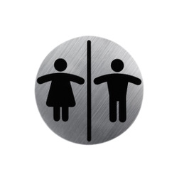 Indicator toaleta, femei / barbati 13530300, crom, ABS, 8 x 8 cm