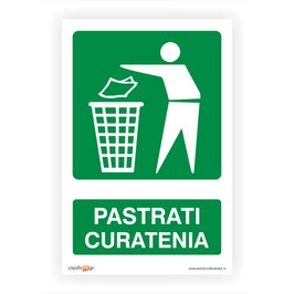Semn Indicator Pastrati curatenia, PVC, 30 x 20 cm