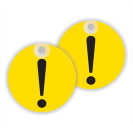 Semn Indicator Incepator auto, PVC, diametru 9.6 cm, set 2 bucati