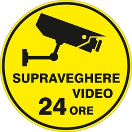 Semn Indicator Supraveghere video, autocolant, diametru 15 cm
