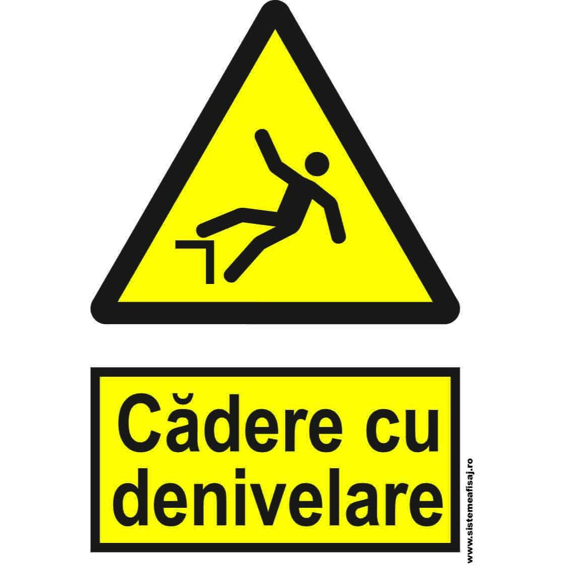 Semn Indicator Cadere Cu Denivelare