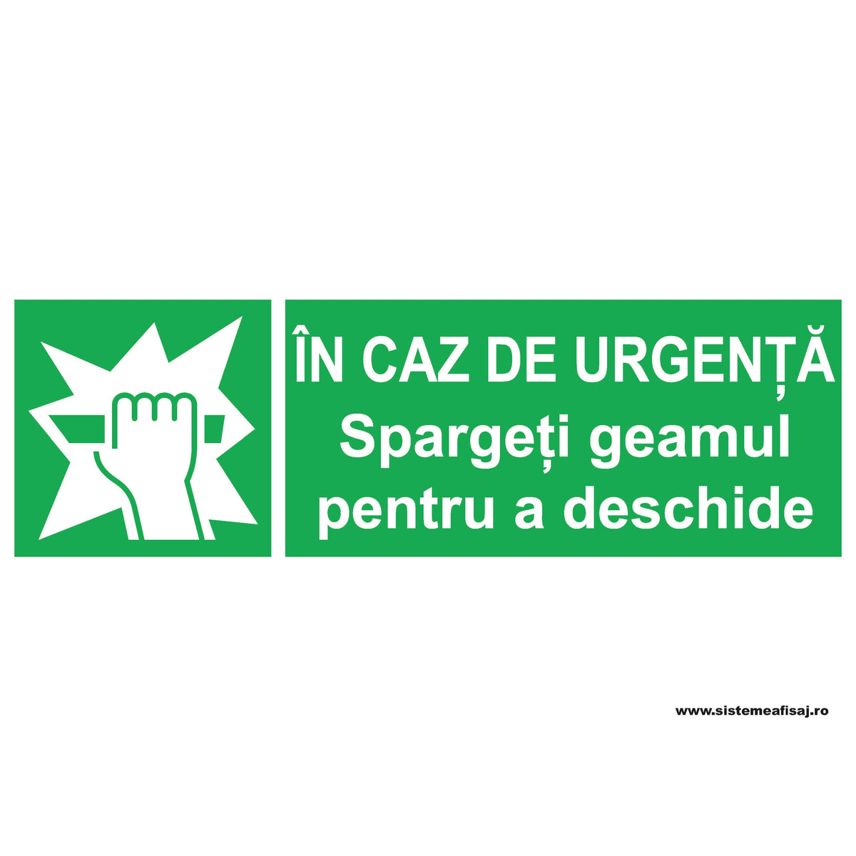 Semn Indicator In Caz De Urgenta Spargeti Geamul Pentru A Deschide