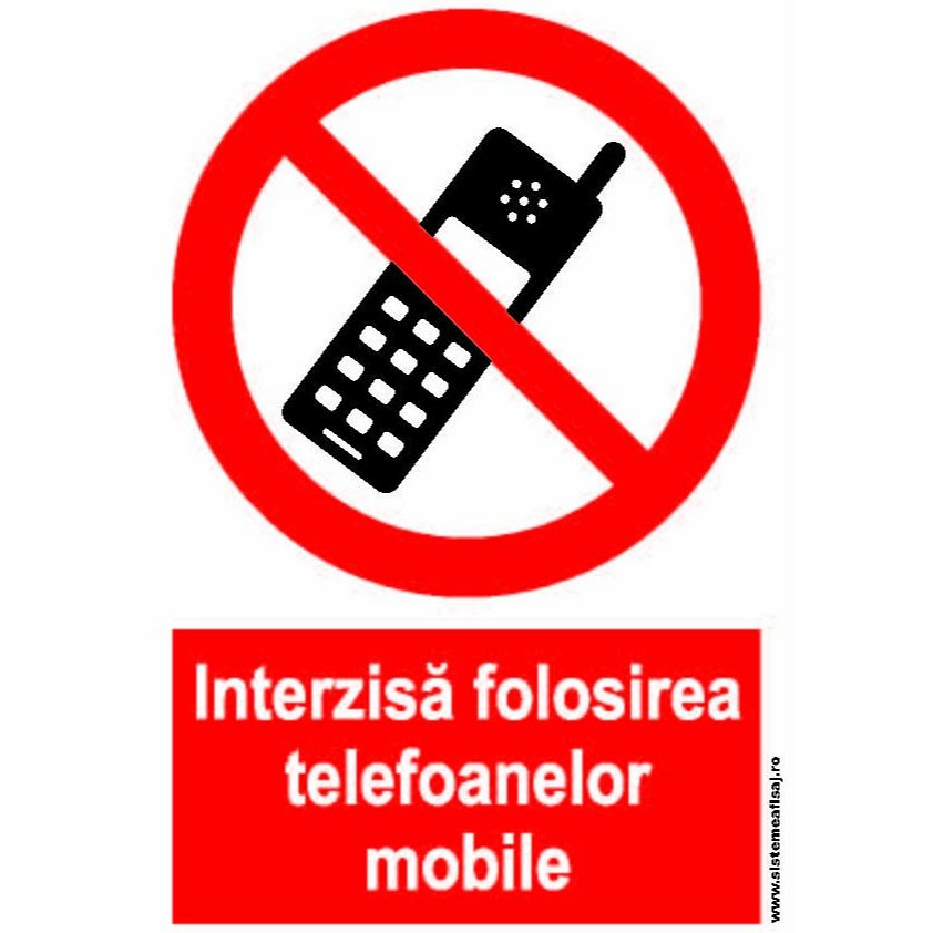 Semn Indicator Interzisa Folosirea Telefoanelor Mobile