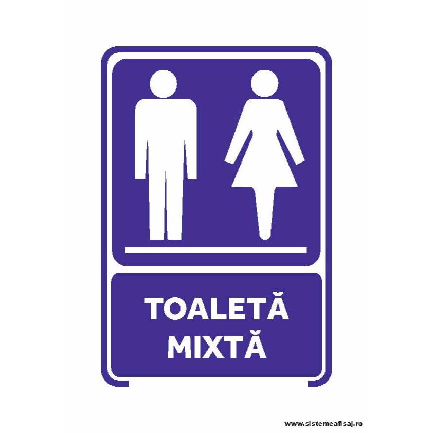 Semn Indicator Toaleta Mixta